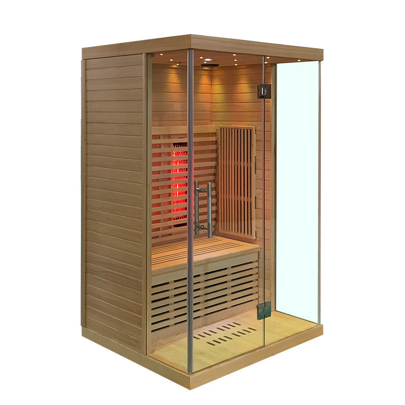 SAUNASNET Indoor Low EMF Sauna with Front Glass Far Infrared 05