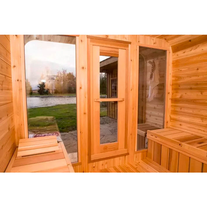 SAUNASNET Outdoor Wood Sauna Room Square 05