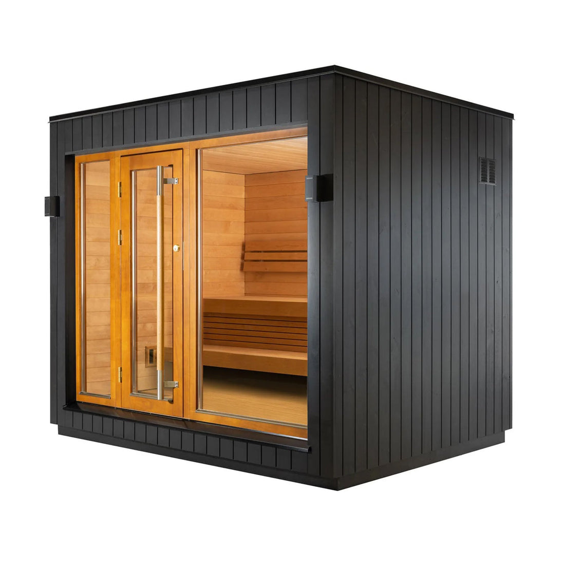 SAUNASNET Pre-Assembled Outdoor Home Sauna Black 05