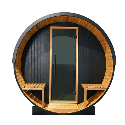 SAUNASNET 6 person Barrel Sauna DIY kit with Window Barrel 19