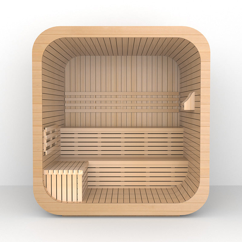 SAUNASNET Outdoor Wood Sauna Room Square 05