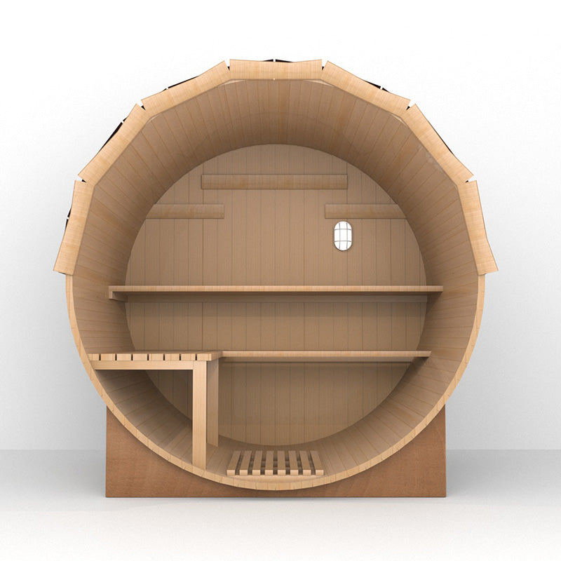 SAUNASNET Outdoor Fashion Sauna（3-4 Person）Barrel 07