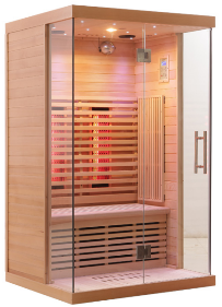 SAUNASNET Indoor Low EMF Sauna with Front Glass Far Infrared 05