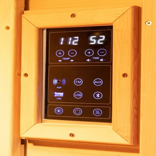 SAUNASNET Hemlock Round Indoor Sauna Room Far Infrared 08