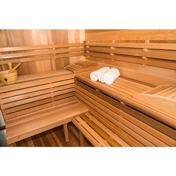 SAUNASNET Outdoor Wood Sauna Room Square 05