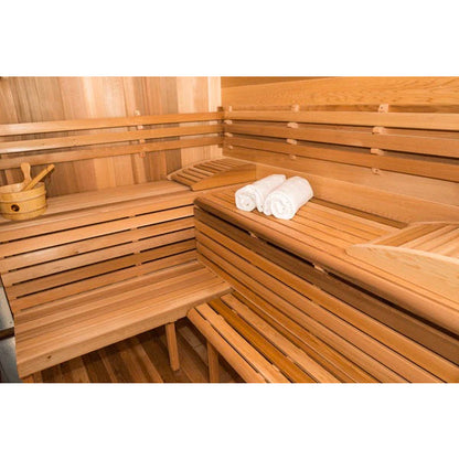 SAUNASNET Outdoor Wood Sauna Room Square 05