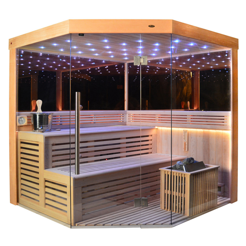 SAUNASNET Indoor New Exclusive Mirror Steam Sauna Glass 13