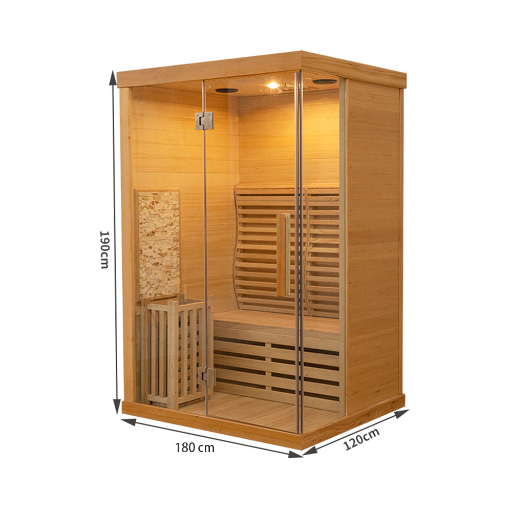 SAUNASNET Commercial Finnish Bath Home Sauna Indoor Steam Room Glass 03