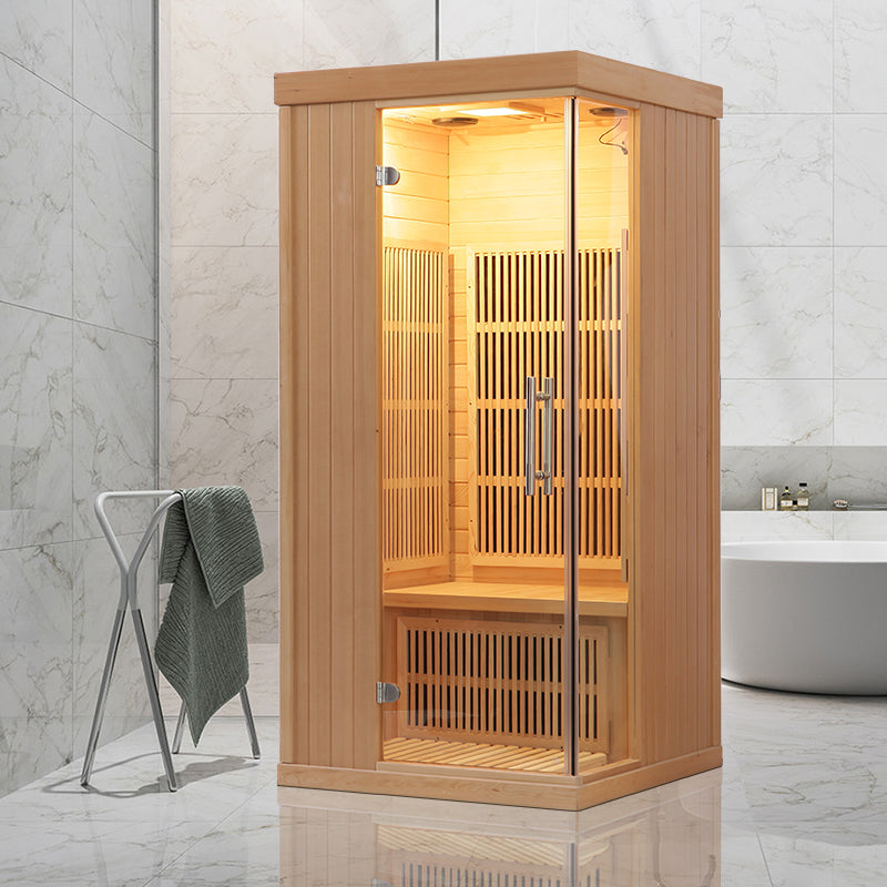 SAUNASNET Indoor Carbon Heaters Glass Door Sauna Room Far Infrared 09