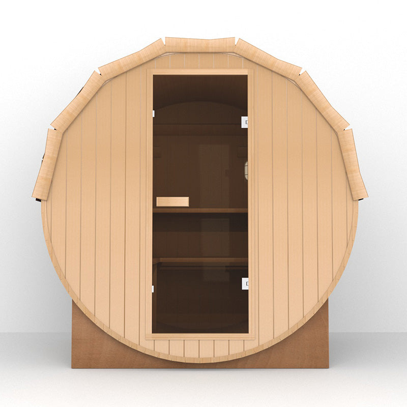 SAUNASNET Outdoor Fashion Sauna（3-4 Person）Barrel 07