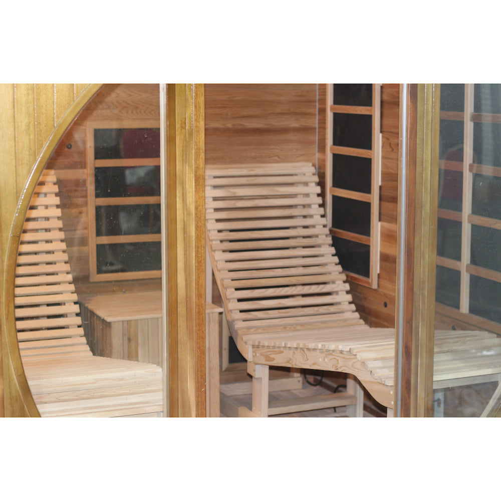 SAUNASNET Outdoor Sauna Room with Recliner Far Infrared 19