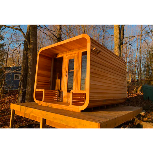 SAUNASNET Outdoor Wood Sauna Room Square 05