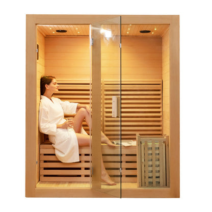 SAUNASNET Canadian Indoor Ozone Saunas And Steam Room For SPA Center Glass 08