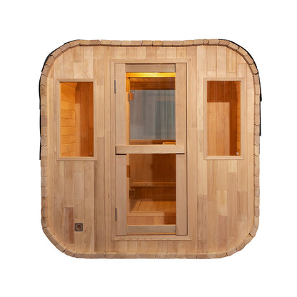 SAUNASNET 2-room Outdoor Garden Sauna Barrel 01