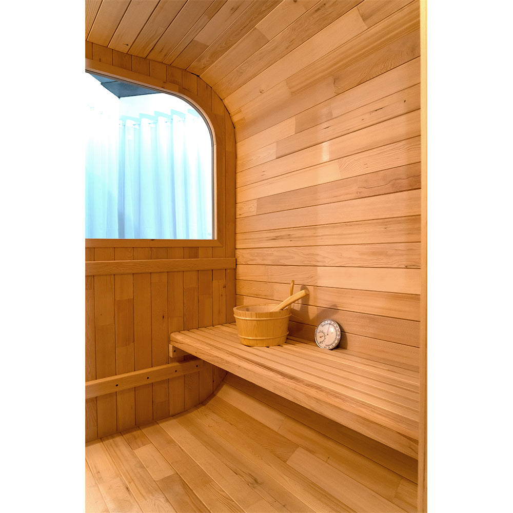 SAUNASNET 2-room Outdoor Garden Sauna Barrel 01