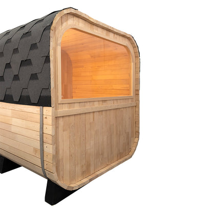 SAUNASNET 2-room Outdoor Garden Sauna Barrel 01