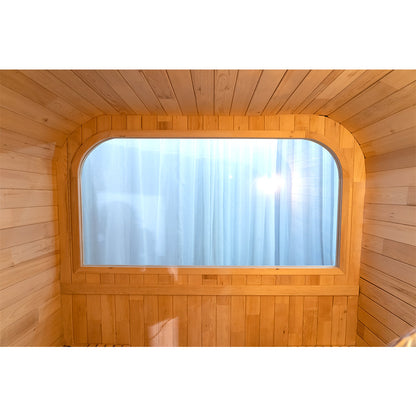 SAUNASNET 2-room Outdoor Garden Sauna Barrel 01