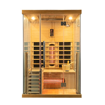 SAUNASNET Premium Indoor Sauna With Three-sided glass Dual System 03