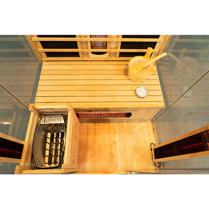 SAUNASNET Premium Indoor Sauna With Three-sided glass Dual System 03