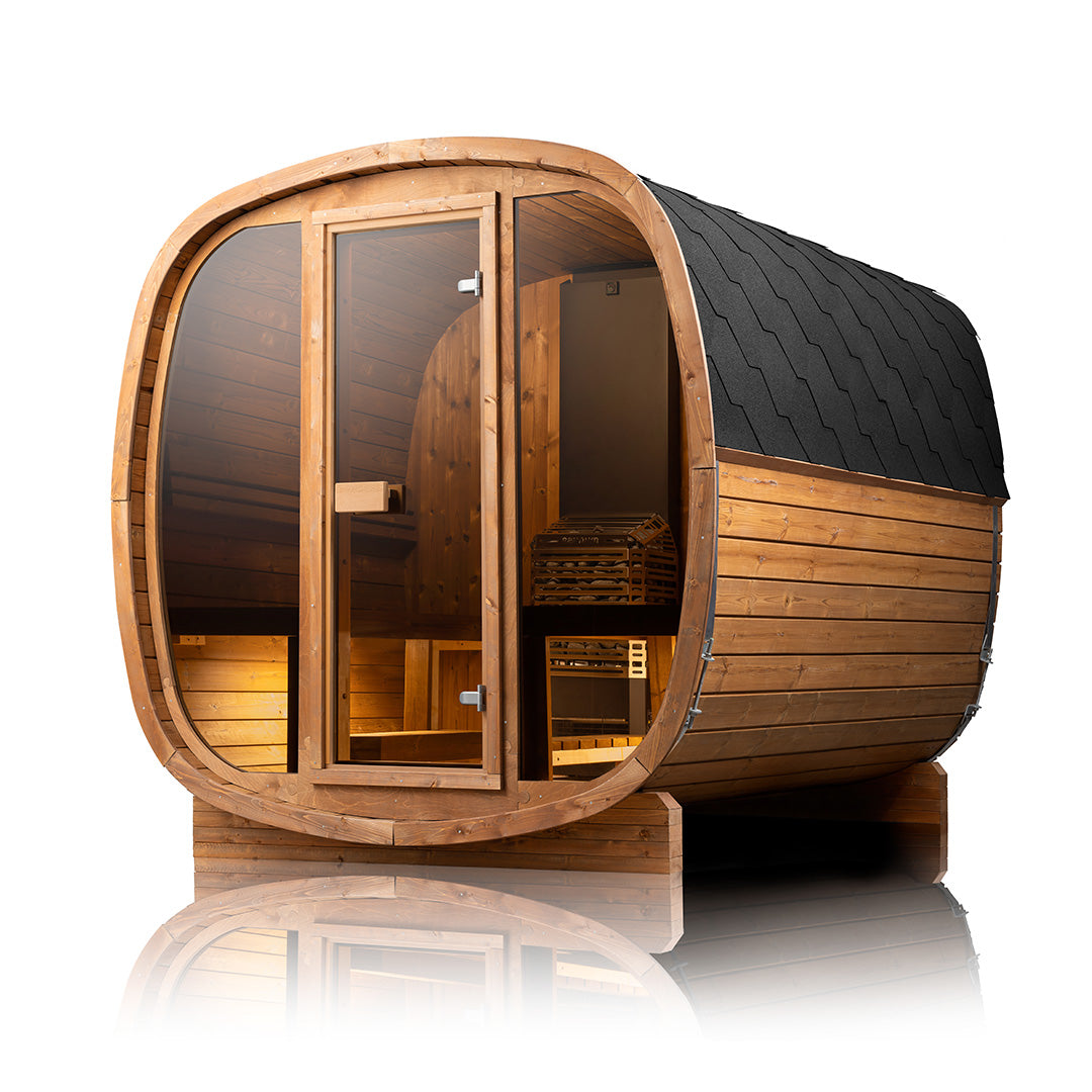 SAUNASNET Scandinavian Outdoor Cube Sauna Barrel 16