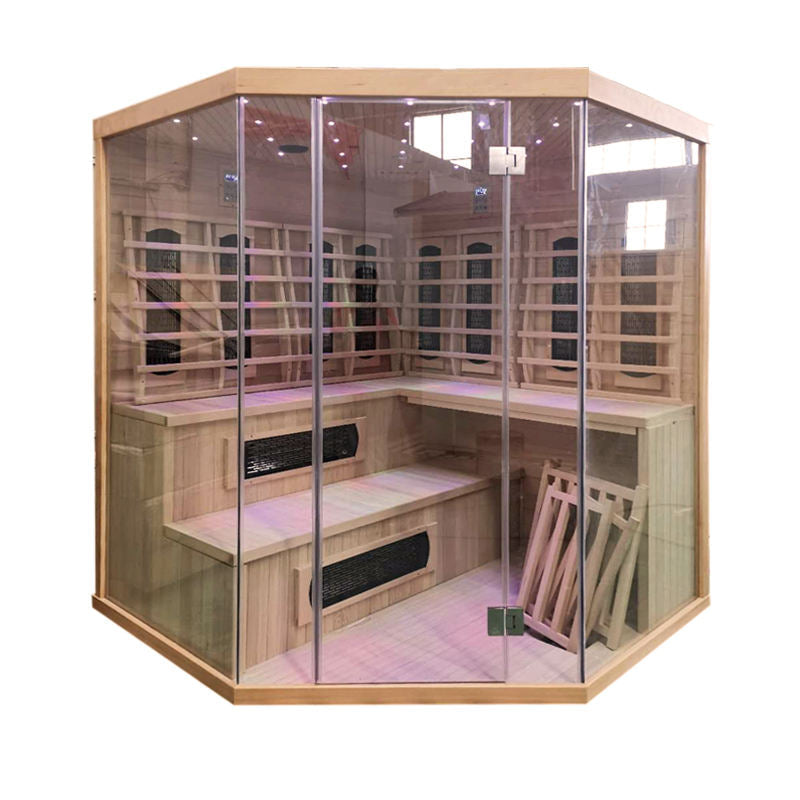 SAUNASNET Infrared Cabin full spectrum Sauna for Apartment Dual System 04