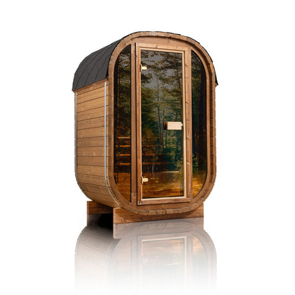 SAUNASNET Scandinavian 1 Person Outdoor Sauna Barrel 15