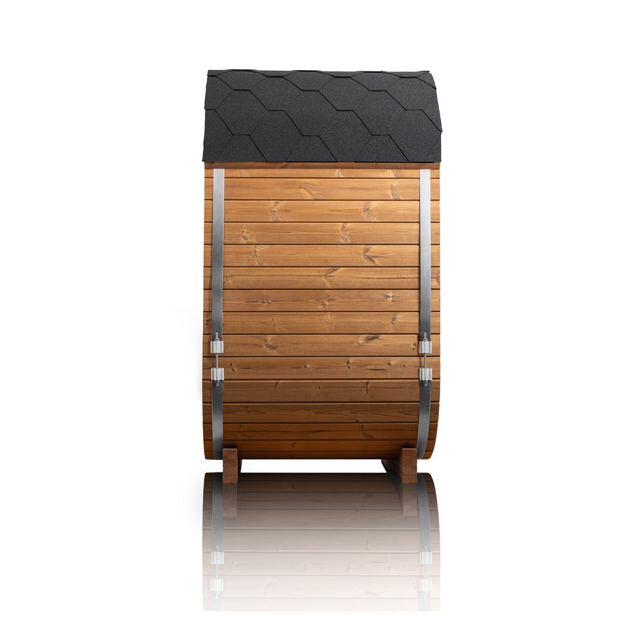 SAUNASNET Scandinavian 1 Person Outdoor Sauna Barrel 15