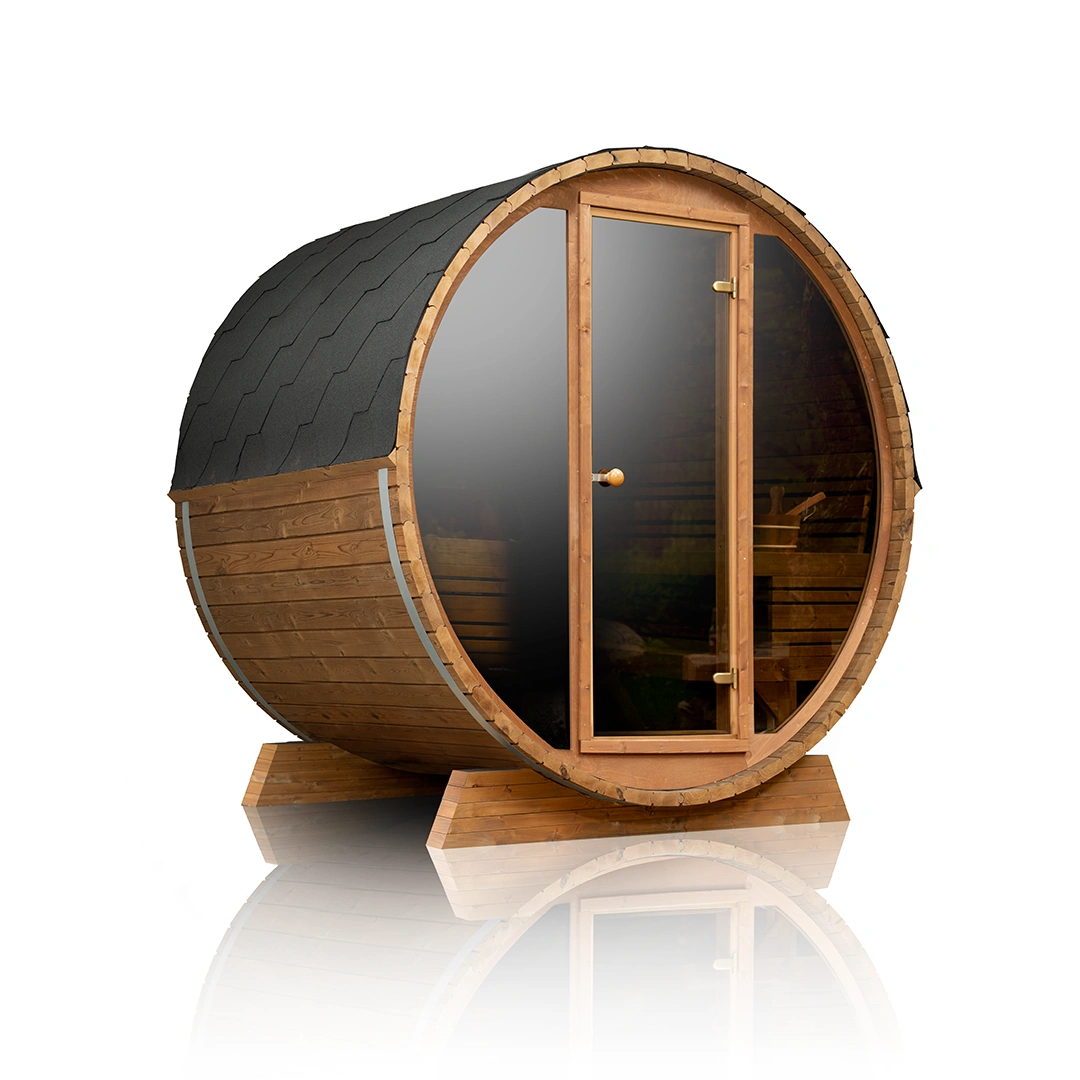 SAUNASNET Outdoor Fashion Sauna（3-4 Person）Barrel 07