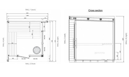 SAUNASNET Outdoor Cabin Luxury Square Bucket Terra 02