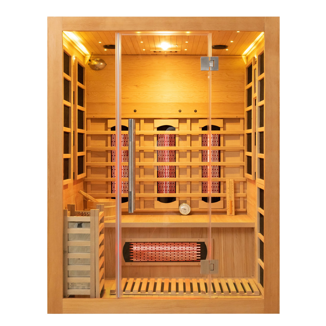 SAUNASNET Traditional Steam And Far Infrared Indoor Sauna Room Dual System 02