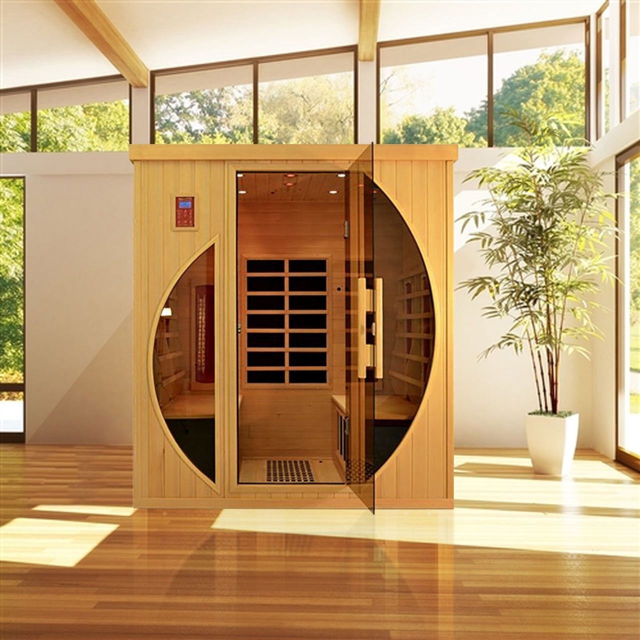 SAUNASNET Luxury Indoor Solid Wood Sauna Far Infrared 12