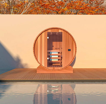 SAUNASNET Simple Style Outdoor Wood Sauna Barrel 09